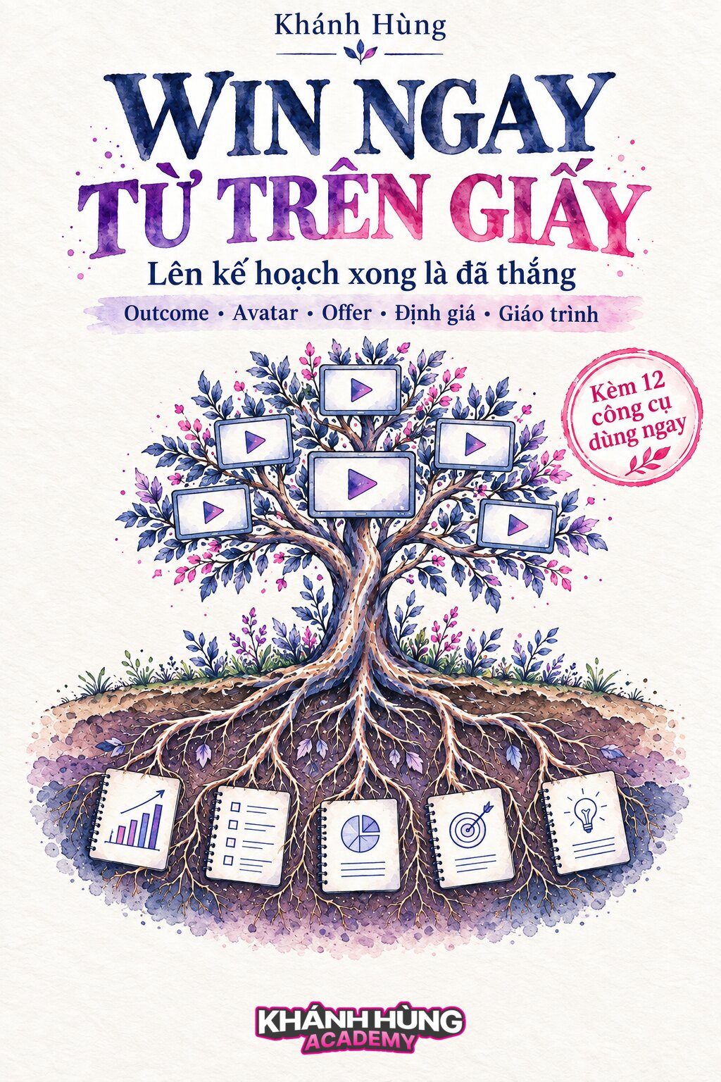 Ảnh bìa Win ngay từ trên giấy: Outcome · Avatar · Offer · Định giá · Giáo trình